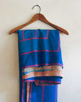 Blue & Hot Pink Traditional Kantha Blanket (Artisan)