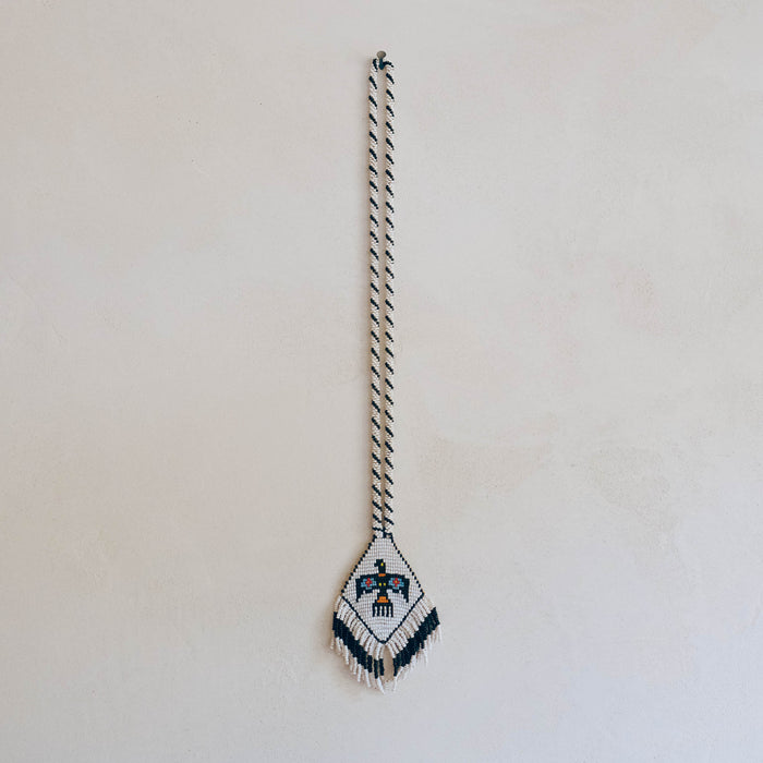 White Beaded Thunderbird Necklace (Vintage) - 1 of 1