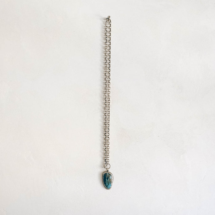 Turquoise Silver Necklace (Artisan)