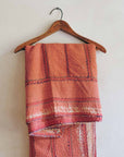 Cream & Pink Traditional Kantha Blanket (Artisan)
