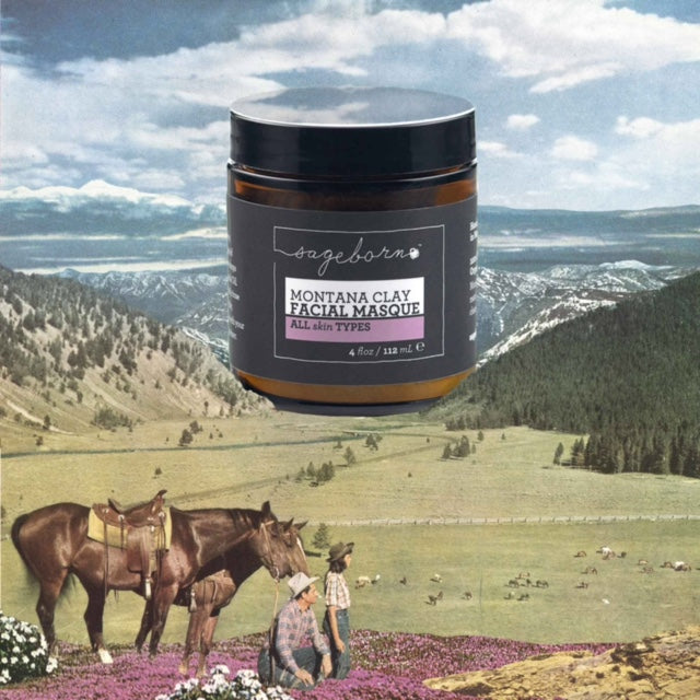 Montana Clay Facial Masque organic skin care, scenic background