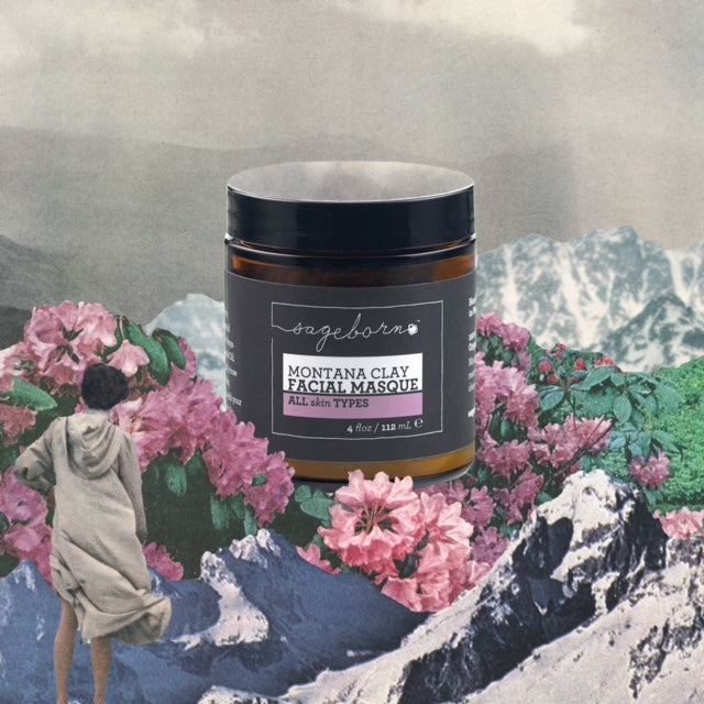 Montana Clay Facial Masque organic skin care, scenic background