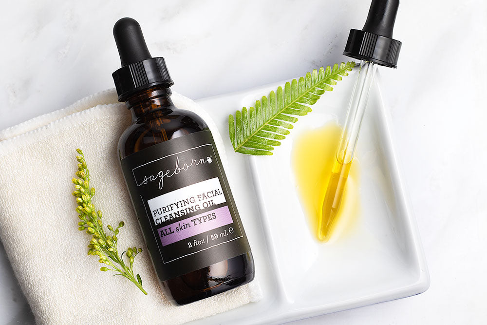 Purifying Facial Cleansing Oil + Bamboo Facial Cleansing Cloth